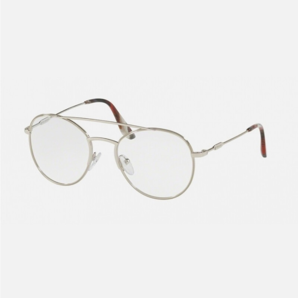 Prada Pantos Optical Glasses Silver Metal Frame
